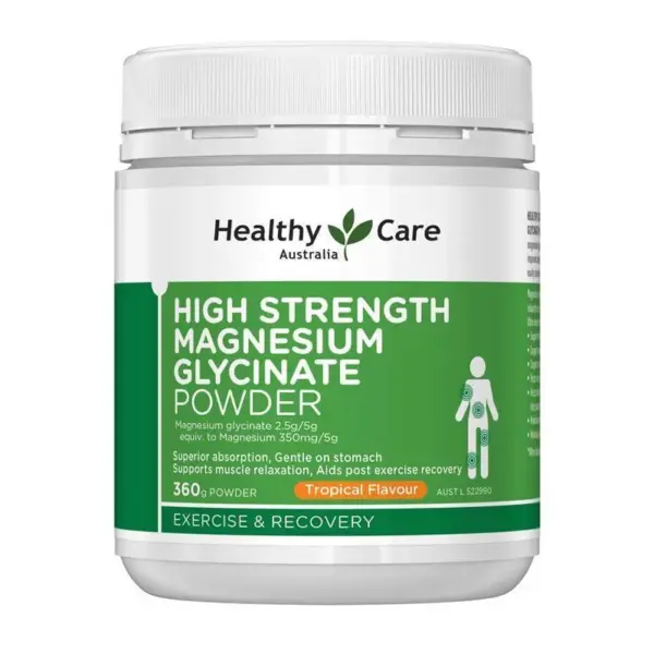Healthy Care 甘胺酸鎂粉（熱帶水果口味）360g