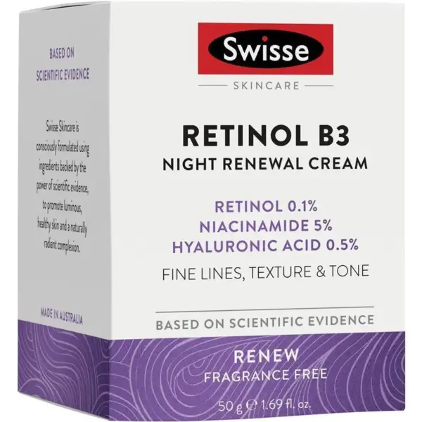 Swisse 視黃醇 B3 夜間煥膚面霜 50g