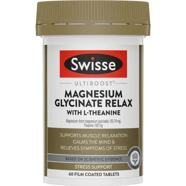 Swisse 超級補給 甘胺酸鎂＋L‑茶胺酸 日間配方片 60 片