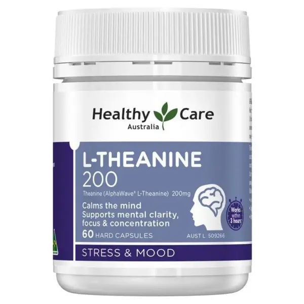 Healthy Care L-茶胺酸 200mg 膠囊 60 粒